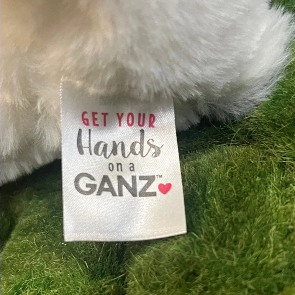 GANZ Soft Plush Lamb with Purple Flower Bow